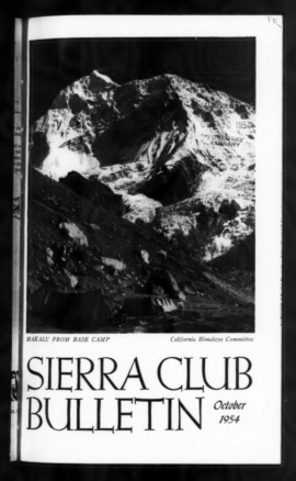 Sierra Club Bulletin 1954 Vol 39 No 8 October cover